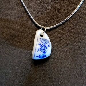 Blue & White Teacup Necklace
